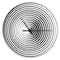 Designart 'Black And White Optical Illusion Modern Wall Clock